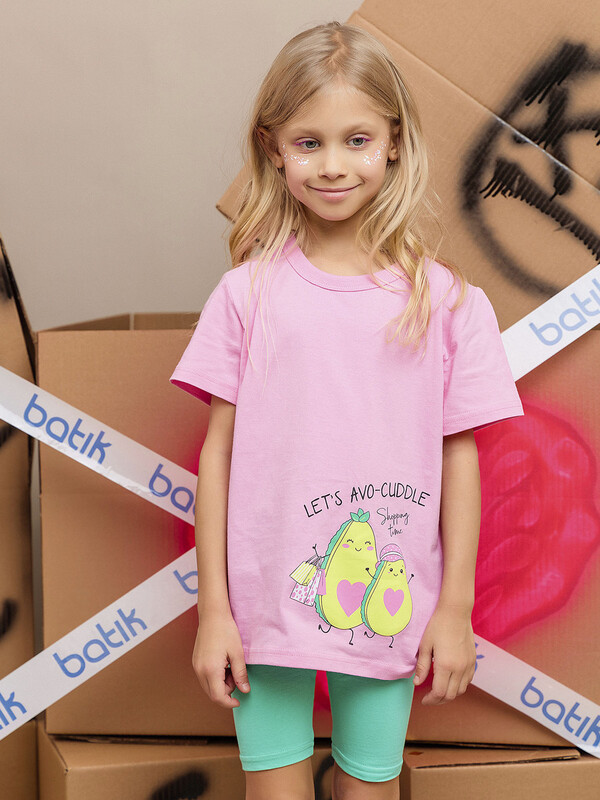 Футболка с коротким рукавом для девочки (001_БК25)