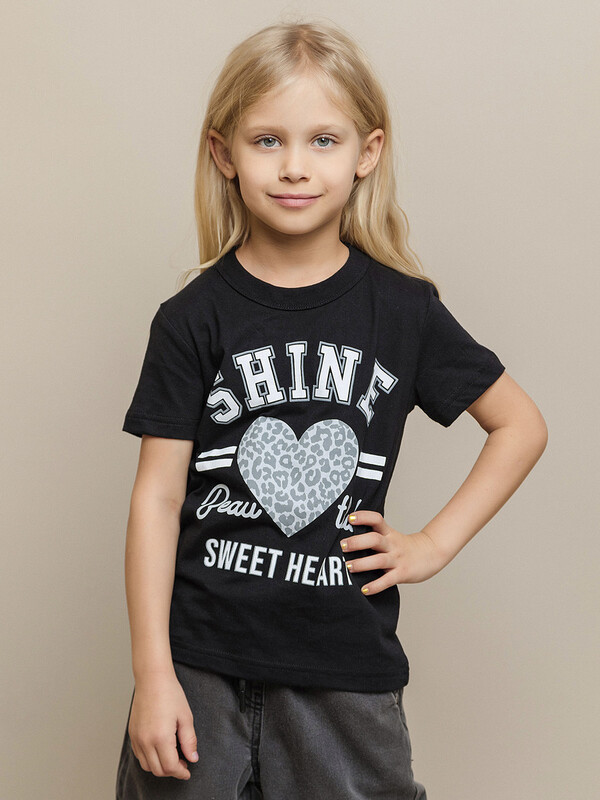 Футболка с коротким рукавом для девочки (002_БК24)