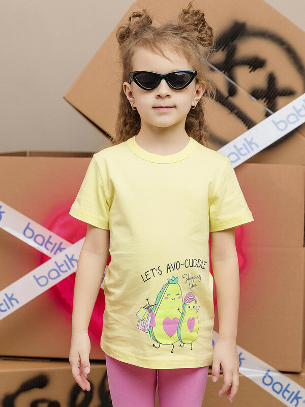 Футболка с коротким рукавом для девочки (004_БК25)