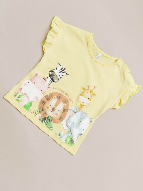 Футболка с коротким рукавом для девочки (005_ЛН25)