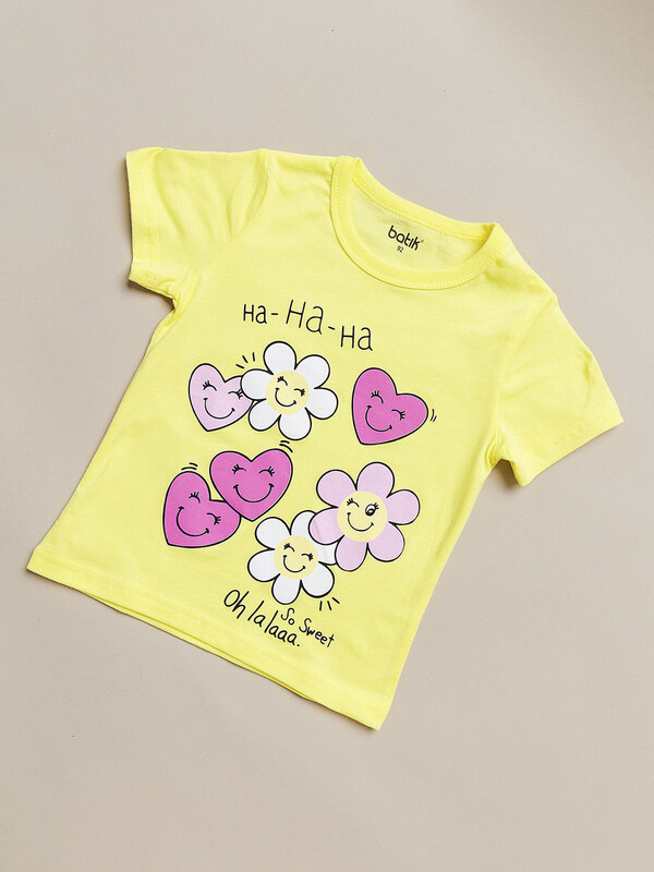 Футболка с коротким рукавом для девочки (006_БК24)