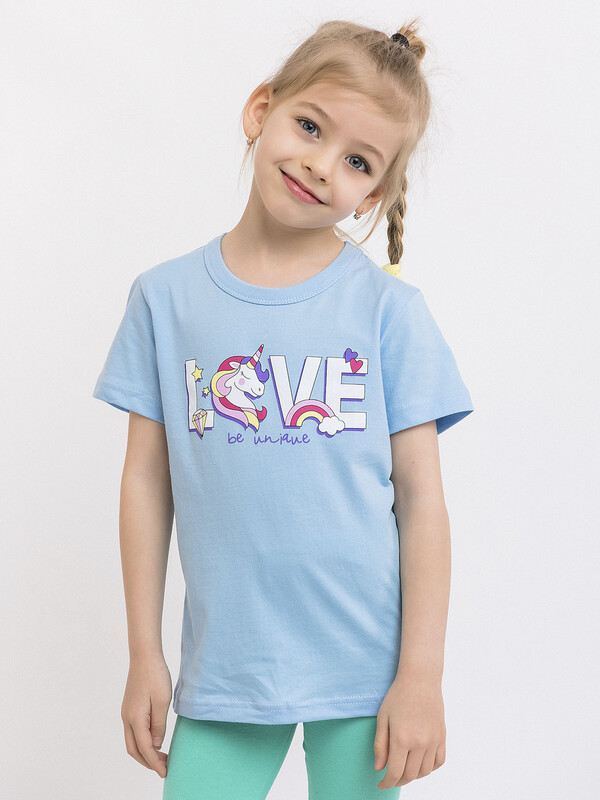 Футболка с коротким рукавом для девочки (008_БК25)