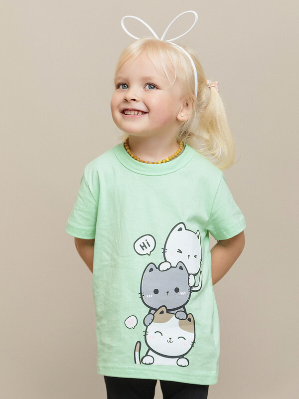 Футболка с коротким рукавом для девочки (010_БК24)