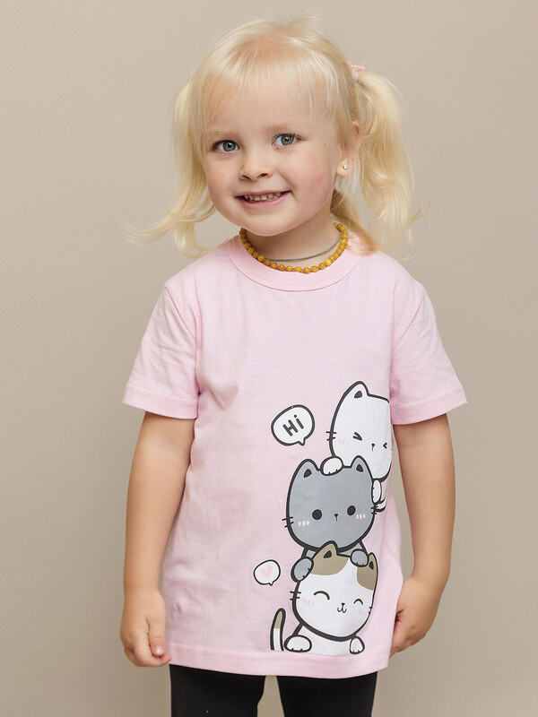 Футболка с коротким рукавом для девочки (012_БК24)