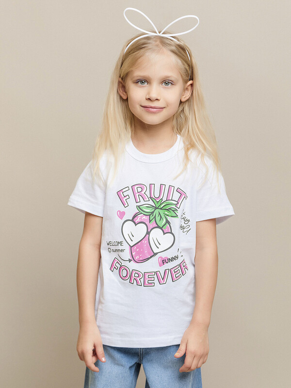 Футболка с коротким рукавом для девочки (014_БК24)