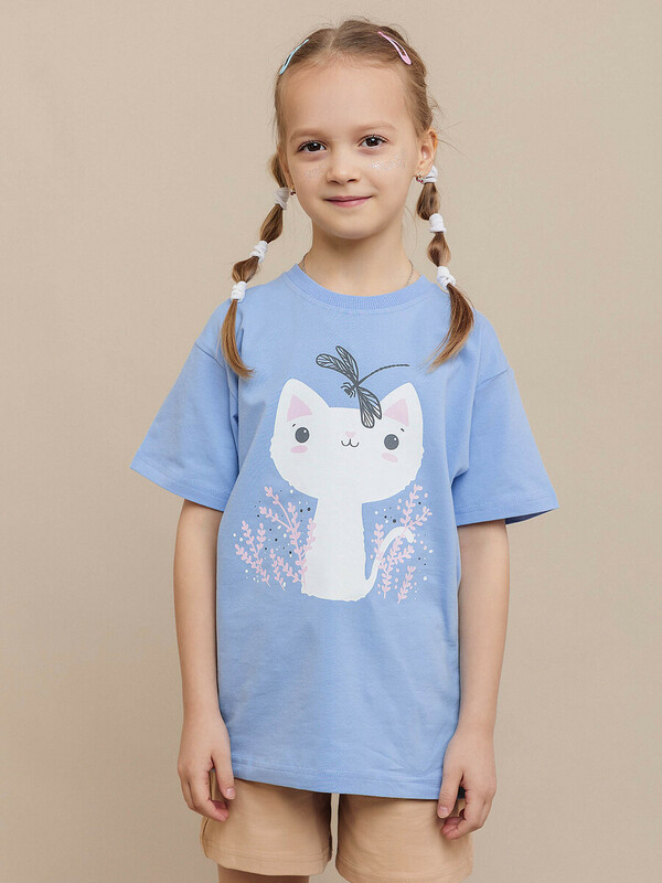 Футболка с коротким рукавом для девочки (029_ЛС25)