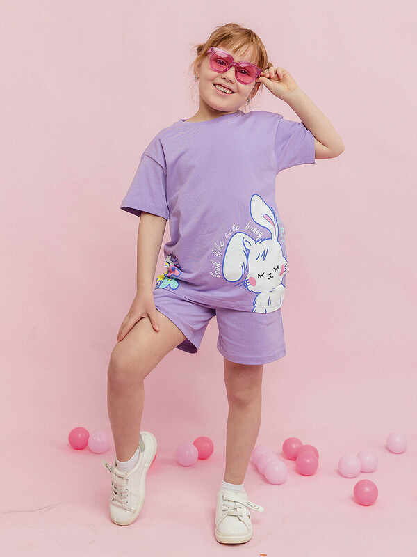 Футболка с коротким рукавом для девочки (049_ЛС25)