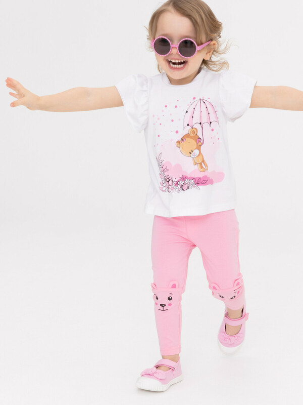 Фуфайка детская трикотажная для девочек (футболка)