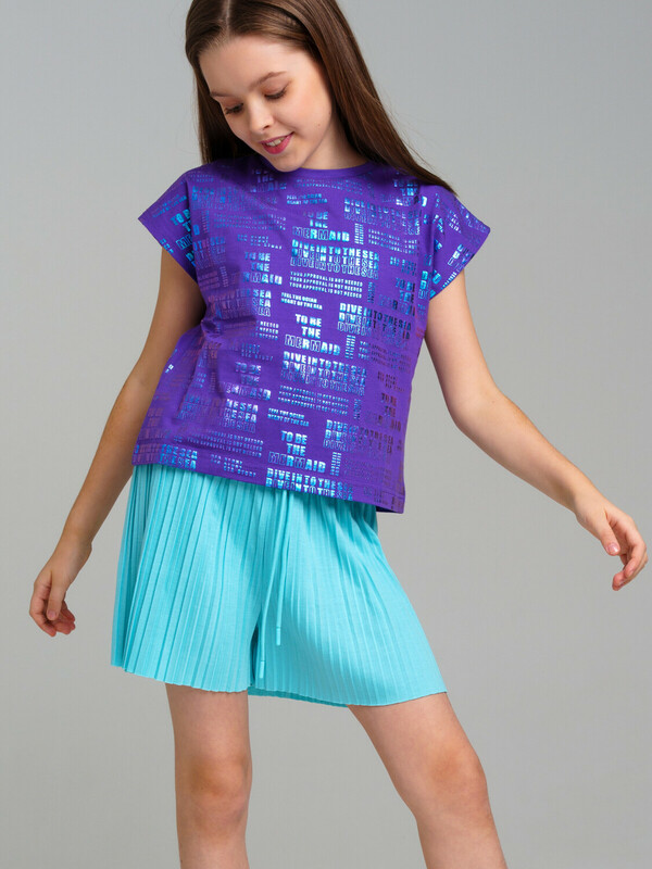 Фуфайка трикотажная для девочек (футболка)