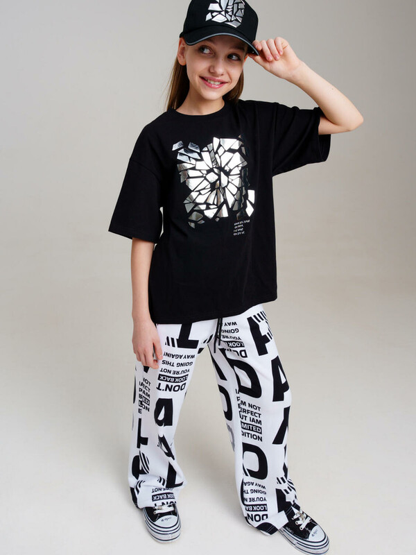 Фуфайка трикотажная для девочек (футболка)