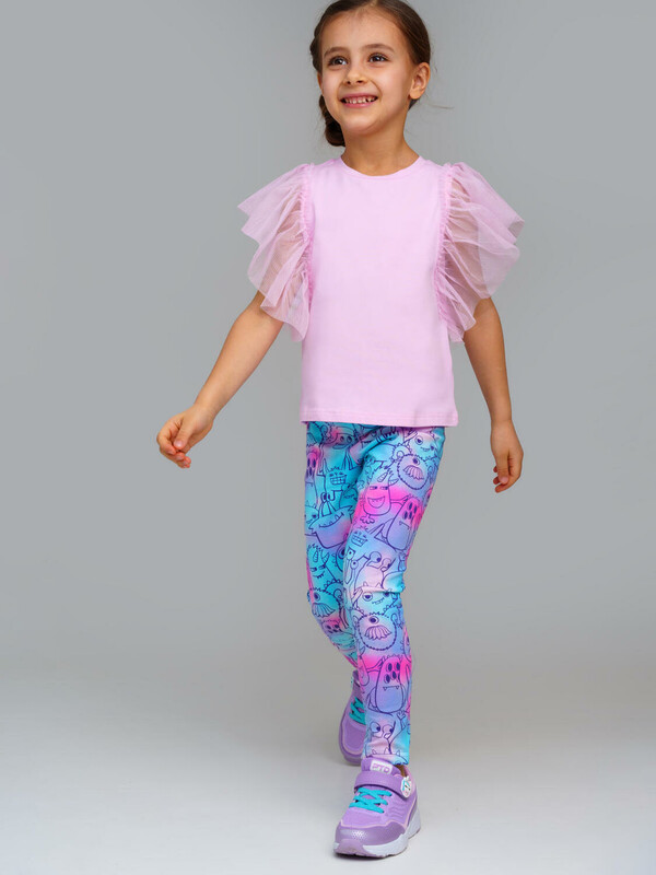 Фуфайка трикотажная для девочек (футболка)