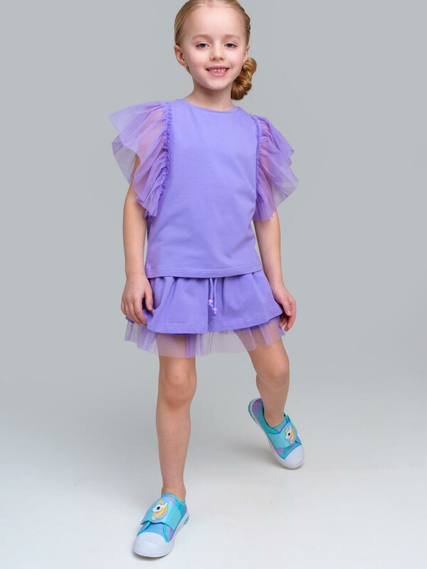 Фуфайка трикотажная для девочек (футболка)