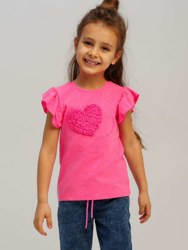 Фуфайка трикотажная для девочек (футболка)