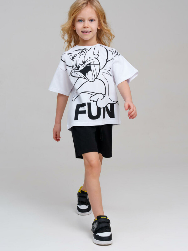 Фуфайка трикотажная для девочек (футболка)