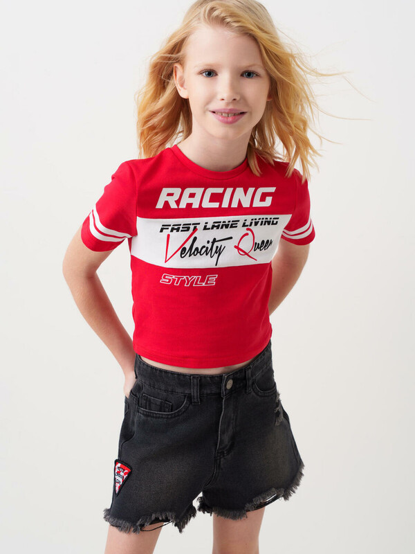 Фуфайка трикотажная для девочек (футболка)