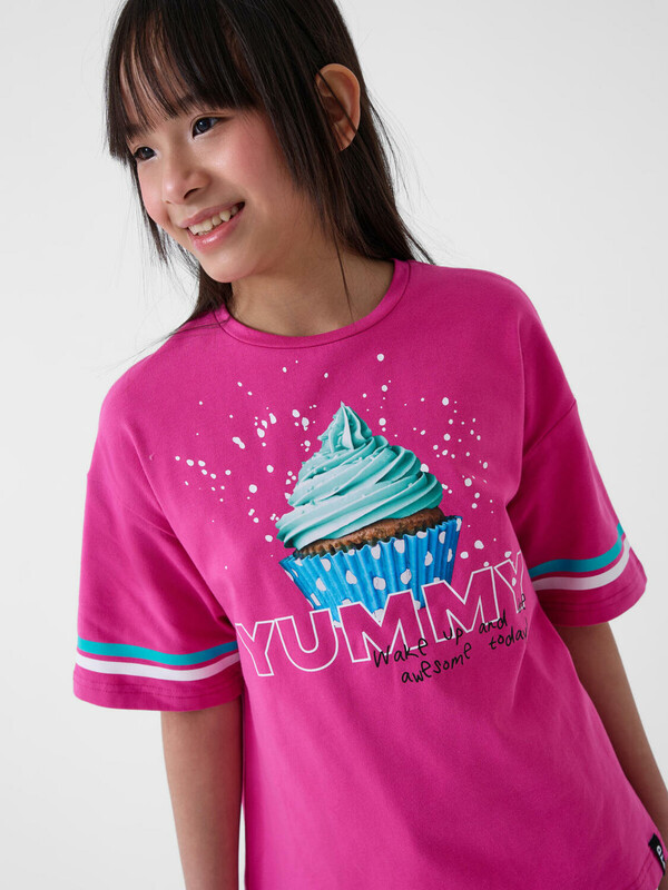 Фуфайка трикотажная для девочек (футболка)