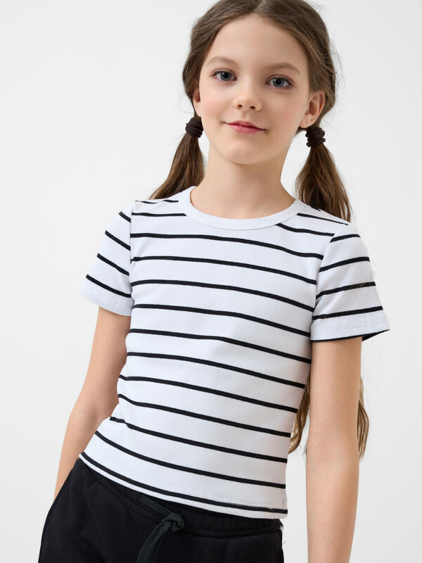 Фуфайка трикотажная для девочек (футболка)