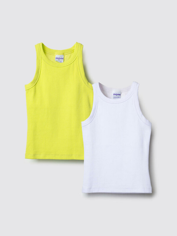 Майка трикотажная для девочек, 2 шт в комплекте
