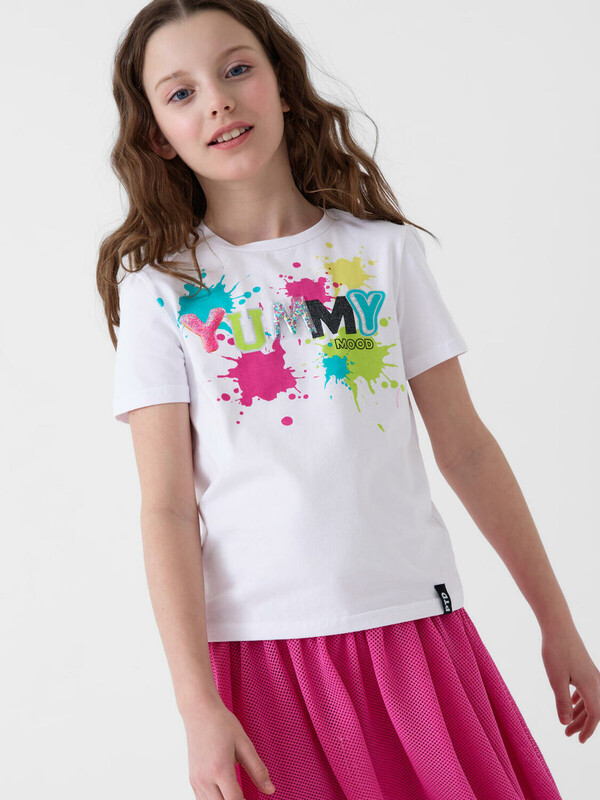 Фуфайка трикотажная для девочек (футболка)