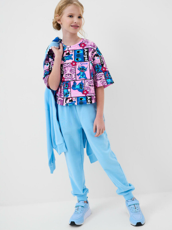 Фуфайка трикотажная для девочек (футболка)