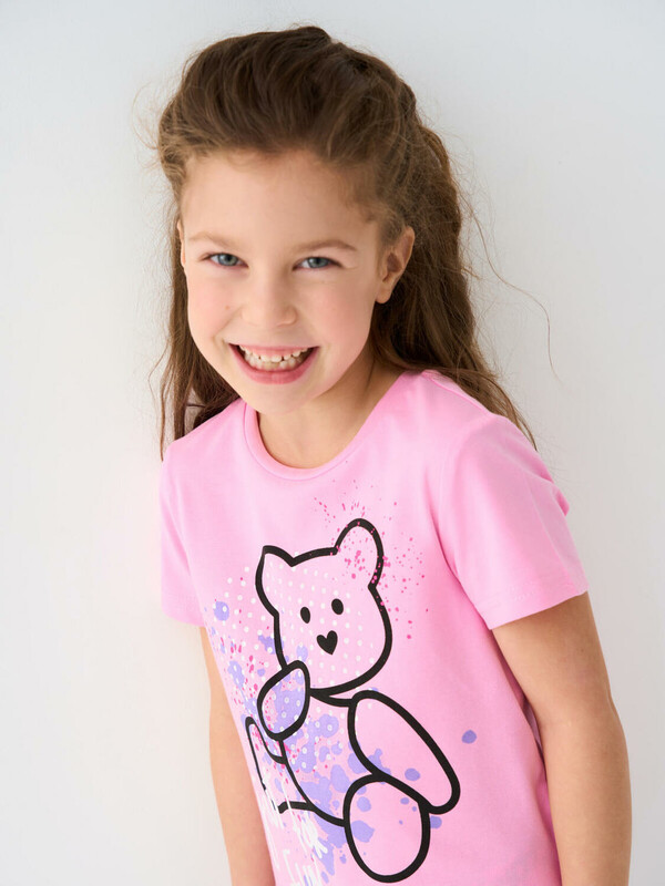 Фуфайка трикотажная для девочек (футболка)