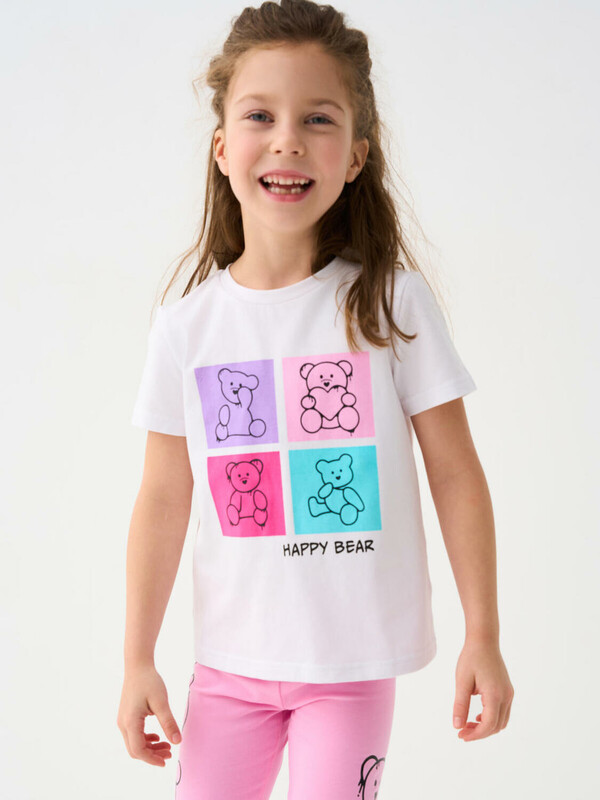 Фуфайка трикотажная для девочек (футболка)