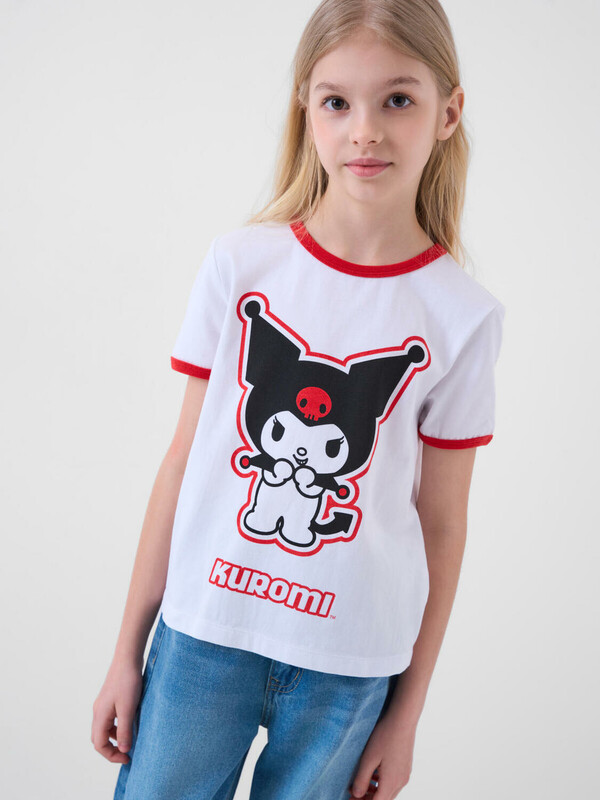 Фуфайка трикотажная для девочек (футболка)