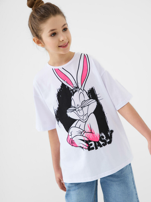 Фуфайка трикотажная для девочек (футболка)