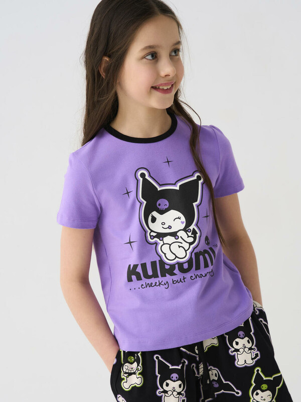 Фуфайка трикотажная для девочек (футболка)