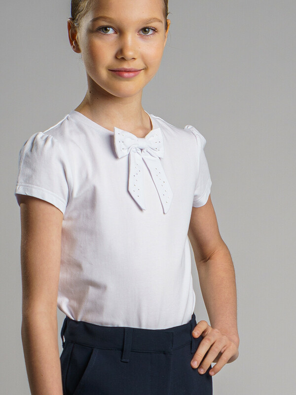 Фуфайка трикотажная для девочек (футболка)