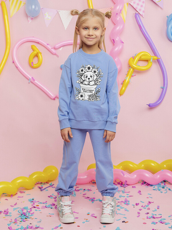 Комплект для девочки джемпер и брюки (003/1_ДС24)