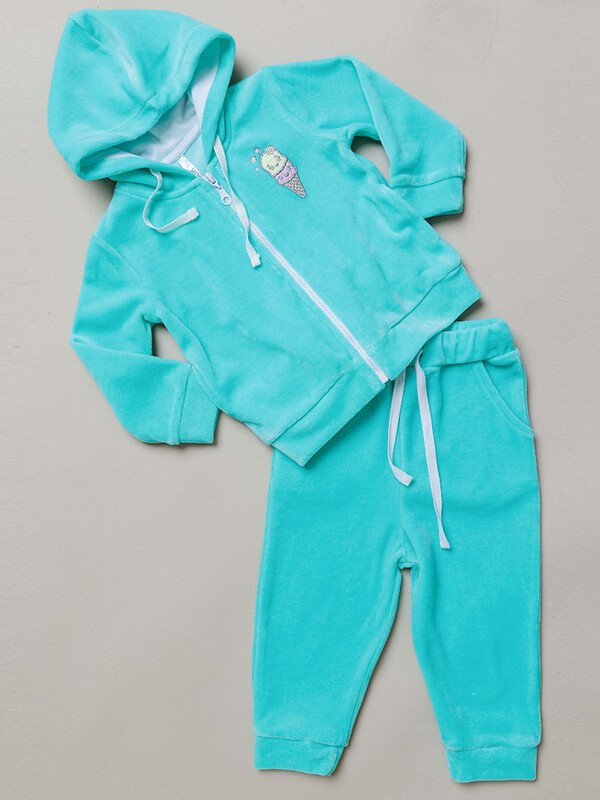 Комплект для девочки толстовка и брюки (008_OB)