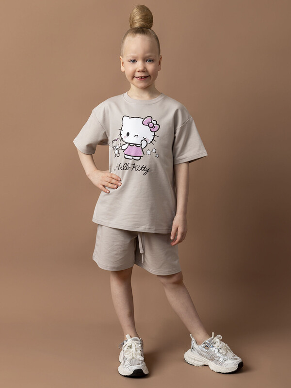 Комплект для девочки(футболка и шорты) (087_ЛС26)