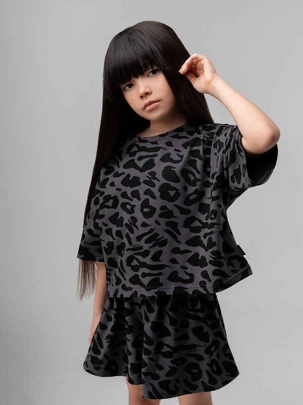 Костюм с юбкой - шортами с сердечками