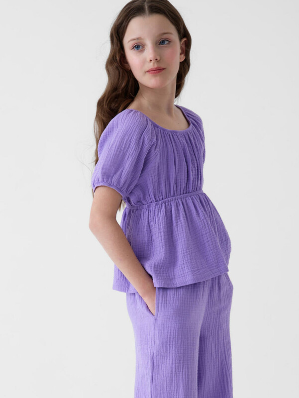 Комплект текстильный для девочек: блузка, брюки