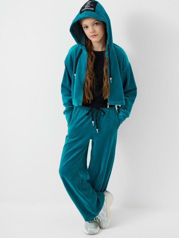 Комплект трикотажный для девочек: толстовка, брюки