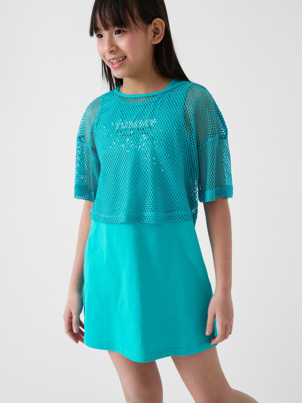 Комплект трикотажный для девочек: сарафан, фуфайка (футболка)