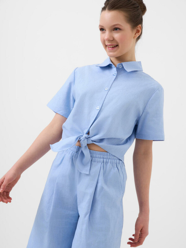 Комплект текстильный для девочек: рубашка, шорты