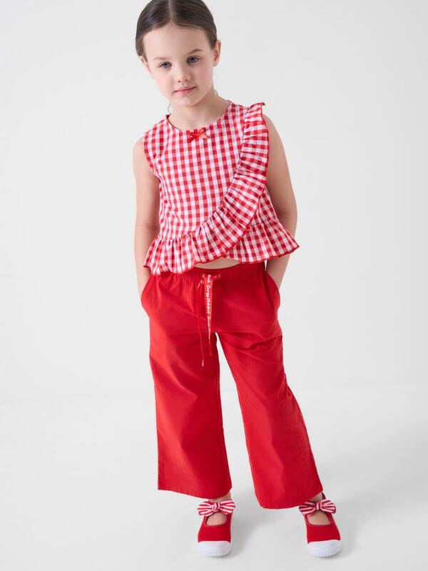 Комплект текстильный для девочек: блузка, брюки