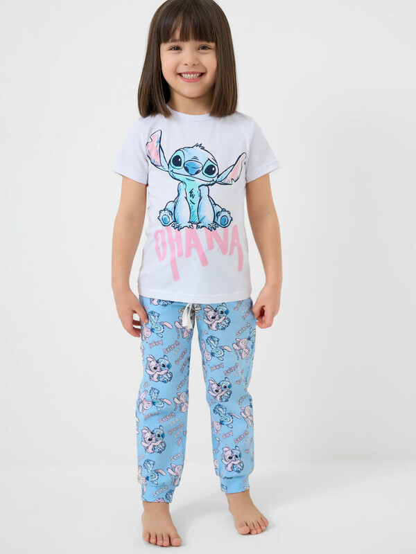 Комплект трикотажный для девочек: фуфайка (футболка), брюки