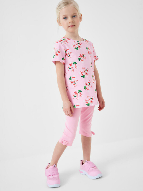 Комплект трикотажный для девочек: жакет, фуфайка (футболка), брюки (легинсы укороченные)