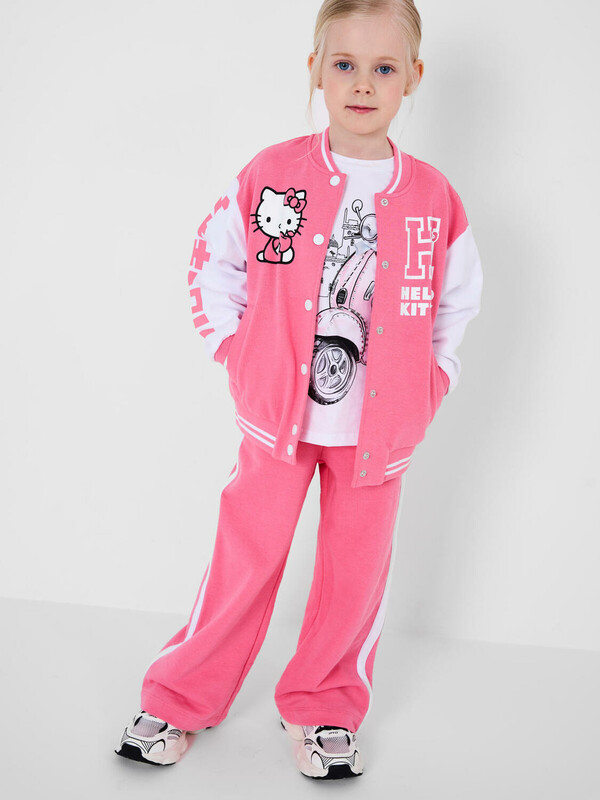 Комплект трикотажный для девочек: толстовка, брюки