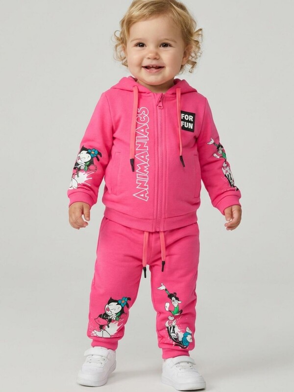 Комплект детский трикотажный для девочек: толстовка, брюки