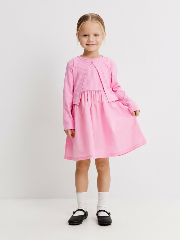 Набор для девочек ((1)платье и (2)кардиган) Delis