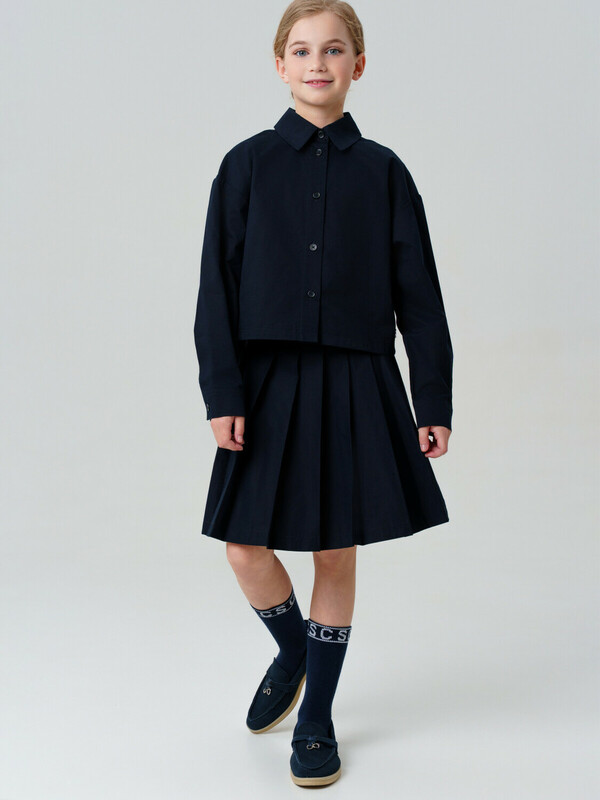 Комплект текстильный для девочек: рубашка, юбка