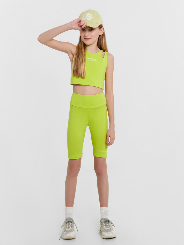 КОМПЛЕКТ ДЛЯ ДЕВОЧЕК (ТОП ДЛЯ ЗАНЯТИЙ СПОРТОМ, ВЕЛОСИПЕДКИ) 397748