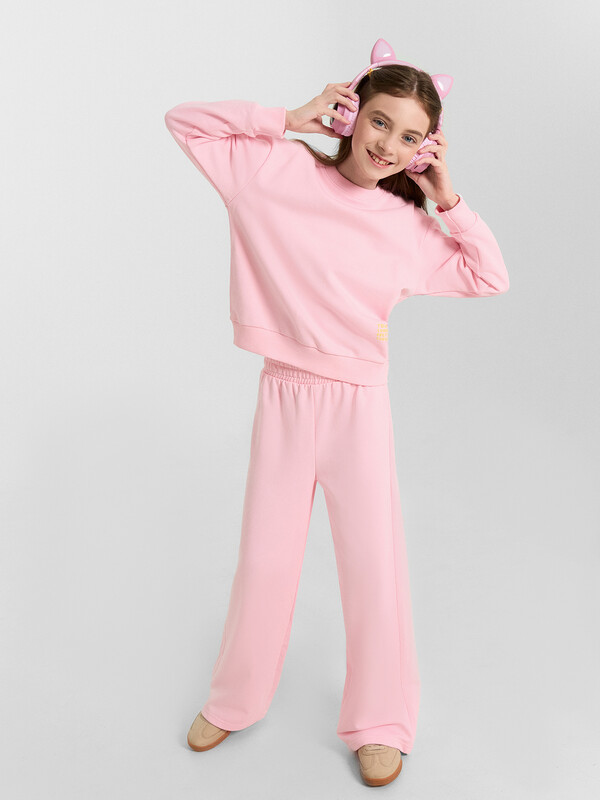 КОМПЛЕКТ ДЛЯ ДЕВОЧЕК (СВИТШОТ, БРЮКИ) 397749