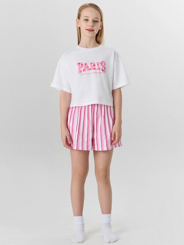 КОМПЛЕКТ ДЛЯ ДЕВОЧЕК (ФУТБОЛКА, ШОРТЫ) 397764