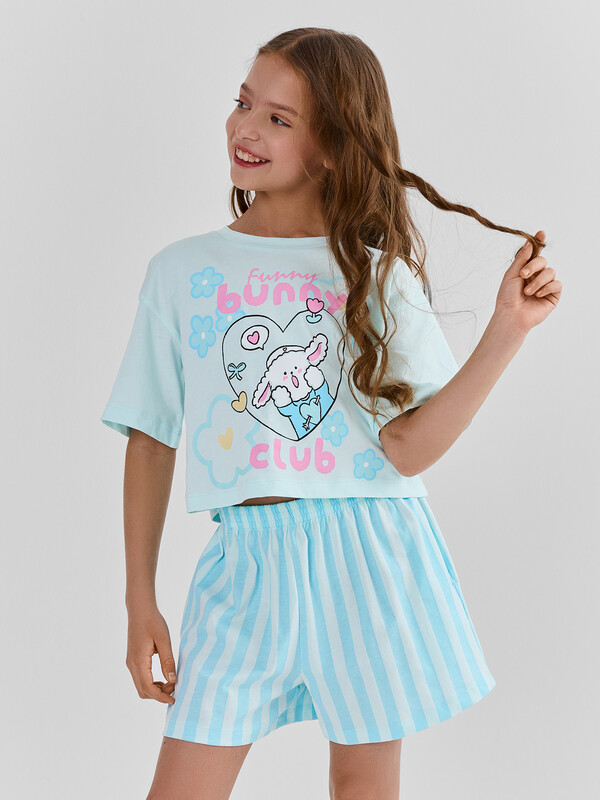 КОМПЛЕКТ ДЛЯ ДЕВОЧЕК (ФУТБОЛКА, ШОРТЫ) 397764