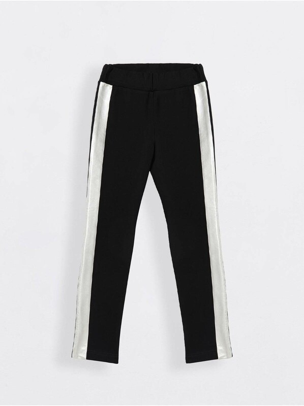 Леггинсы для девочек CONTE Стильные леггинсы с термоэффектом MINI URBAN, 18С-573ДТСП nero-silver MIN